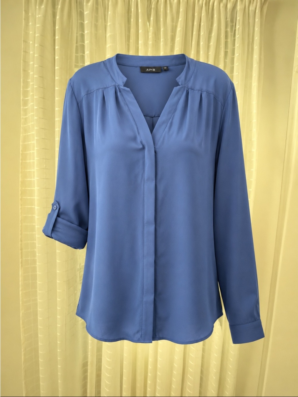 Apt. 9 Blue V-Neck Button-Front Blouse